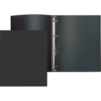 Папка 4 кольца 16мм 0,5мм пластик А4 чёрная Папка 4 кольца 16мм 0,5мм пластик А4 чёрная