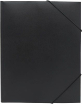 Папка на резинке А4 0,5мм чёрная