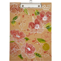 Клипборд А4 Bloom Garden, картон толщина 2 мм, тиснение фольгой