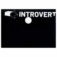 Конверт на кнопке  с рисунком 105*74мм, Интроверт