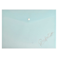 Конверт на кнопке  с рисунком А4 (330*235мм) "Пастельный мятный глиттер" печать фольгой