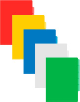 Папка уголок 5-ти уровн. А4  прозр. плотн. 0,15мм ассорти