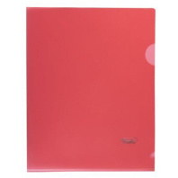 Папка уголок А5 прозр. плотн. 0,18мм красная*