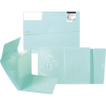 Папка  6 отд. на кнопке, Pastel бирюзовая
