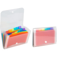 Папка 13 отд. на кнопке 178*130мм "Stripe" , с цв.отделениями
