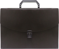 Портфель  6 отд. с ручкой и замком, чёрный