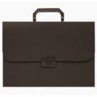 Портфель  6 отд. с ручкой и замком, чёрный