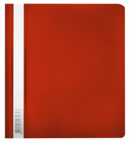 Скоросшив. пласт. А5 прозр. верх.  красный Люкс , 0.14/0.18