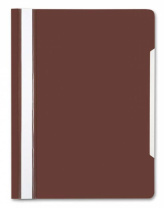 Скоросшив. пласт. прозр. верх.  коричневый, 0.12/0.16