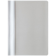 Скоросшив. пласт. прозр. верх.  серый, 0.12/0.15