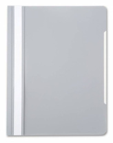 Скоросшив. пласт. прозр. верх.  серый, 0.12/0.16