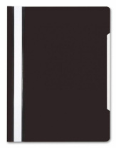 Скоросшив. пласт. прозр. верх.  черный, 0.12/0.16