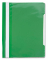 Скоросшив. пласт. прозр. верх. + карман А4 с лиц. стороны зеленый, 0.12/0.16
