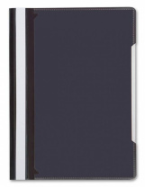 Скоросшив. пласт. прозр. верх. + карман А4 с лиц. стороны, черный, 0.12/0.16