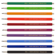 Карандаш цанговый металл.пластик. диаметр гриф. 2мм, цвет корпуса ассорти