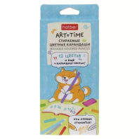 Карандаши цвет. 12цв  Hatber "Art-time", трехгранные, пластик., +1 карандаш-ластик