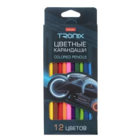Карандаши цвет. 12цв  Hatber "Tronix", трехгранные
