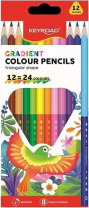 Карандаши цвет. 12цв  KEYROAD, градиент