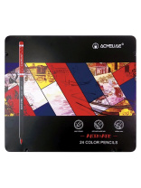 Карандаши цвет. 24цв  Acmeliae Blackwood Artmate, металл. футляр, грифель 4мм, мягкие