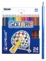 Карандаши цвет. 24цв  ACMELIAE квадратные