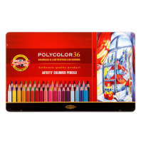 Карандаши цвет. 36цв  Koh-I-Noor "Polycolor" художестенные, металл.пенал