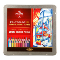 Карандаши цвет. 48цв  Koh-I-Noor "Polycolor" художестенные, металл.пенал