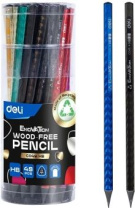 Карандаш Deli НB Ennovation-Laser трехгранный, ассорти