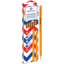 Карандаш Attomex HB, шестигр., пластик. корп. желтый