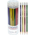 Карандаш deVENTE HB, шестигранный, с ластиком, ассорти