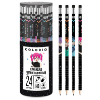 Карандаш ч/гр пластиковый "Девочки" с ластиком НВ