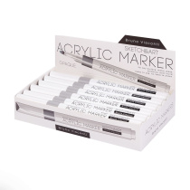 Маркер акриловый BV "Sketch and Art" серебряный пулевидн. 1-3мм