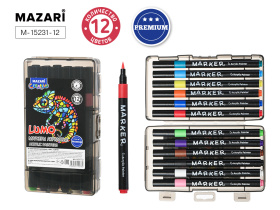 Набор маркеров акриловых  12цв. кистевидн. "Lumo"