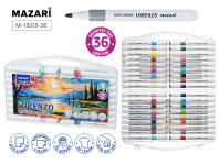 Набор маркеров акриловых  36цв. пулевидн. "Lorenzo" 2мм