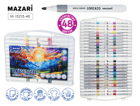 Набор маркеров акриловых  48цв. пулевидн. "Lorenzo" 2мм