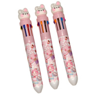 Ручка шар. многоцв.10-ти цветная "Зайка" 0,7мм