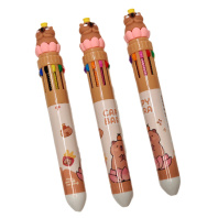 Ручка шар. многоцв.10-ти цветная "Капибара" 0,7мм