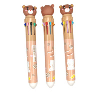 Ручка шар. многоцв.10-ти цветная "Мишки" 0,7мм