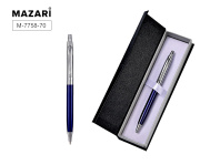 Ручка автомат. в футляре "Stand SBL" шарик.,0,7мм, металл., синие чернила