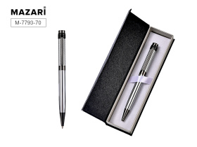 Ручка с пов.мех. в футляре "Sheen S" шарик.,0,7мм, металл., синие чернила