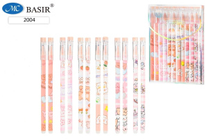 Ручка гелевая стираемая Basir "Bear" синяя, 0,5мм