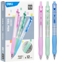 Ручка гелевая стираемая Deli "Erasable" черная, 0,5мм