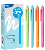 Ручка гелевая стираемая Deli синяя, 0,5мм