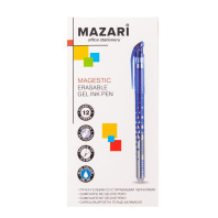 Ручка гелевая стираемая MAZARI "Magestic" синяя, 0,5мм