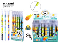 Ручка гелевая стираемая MAZARI "Sports" синяя, 0,38мм