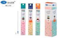 Стержень гелевый стираемый Basir синий, 0,38мм, 129мм