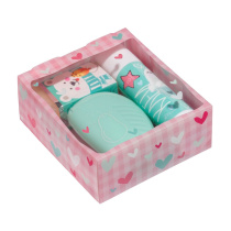 Набор подарочный BV "Zefir color" точилка, ластик, клей