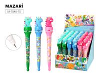 Ручка шар. "Дино cartoon rotate" синяя, 0,7мм, вращающаяся фигурка