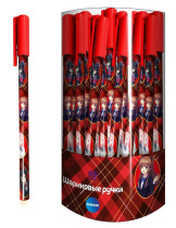 Ручка шариковая "Аниме. Ученицы" синяя, 0,7мм