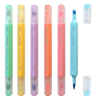 Набор текстовыделителей deVENTE Mentality" 6 цв., 2-4мм, двусторонние, трехгр.корпус