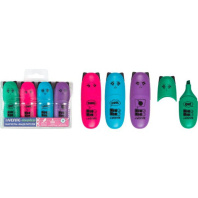 Набор текстовыделителей deVENTE NicoNico:-) 4 цв., 1-5мм, мини